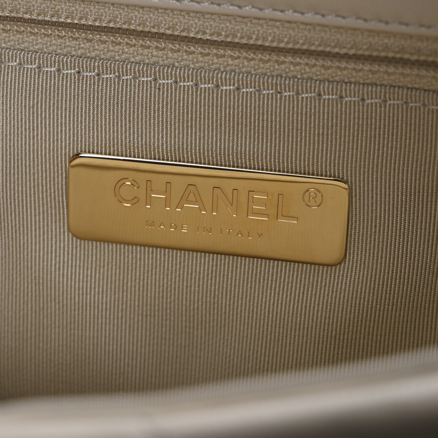 Lambskin Quilted Medium Chanel 19 Flap Beige