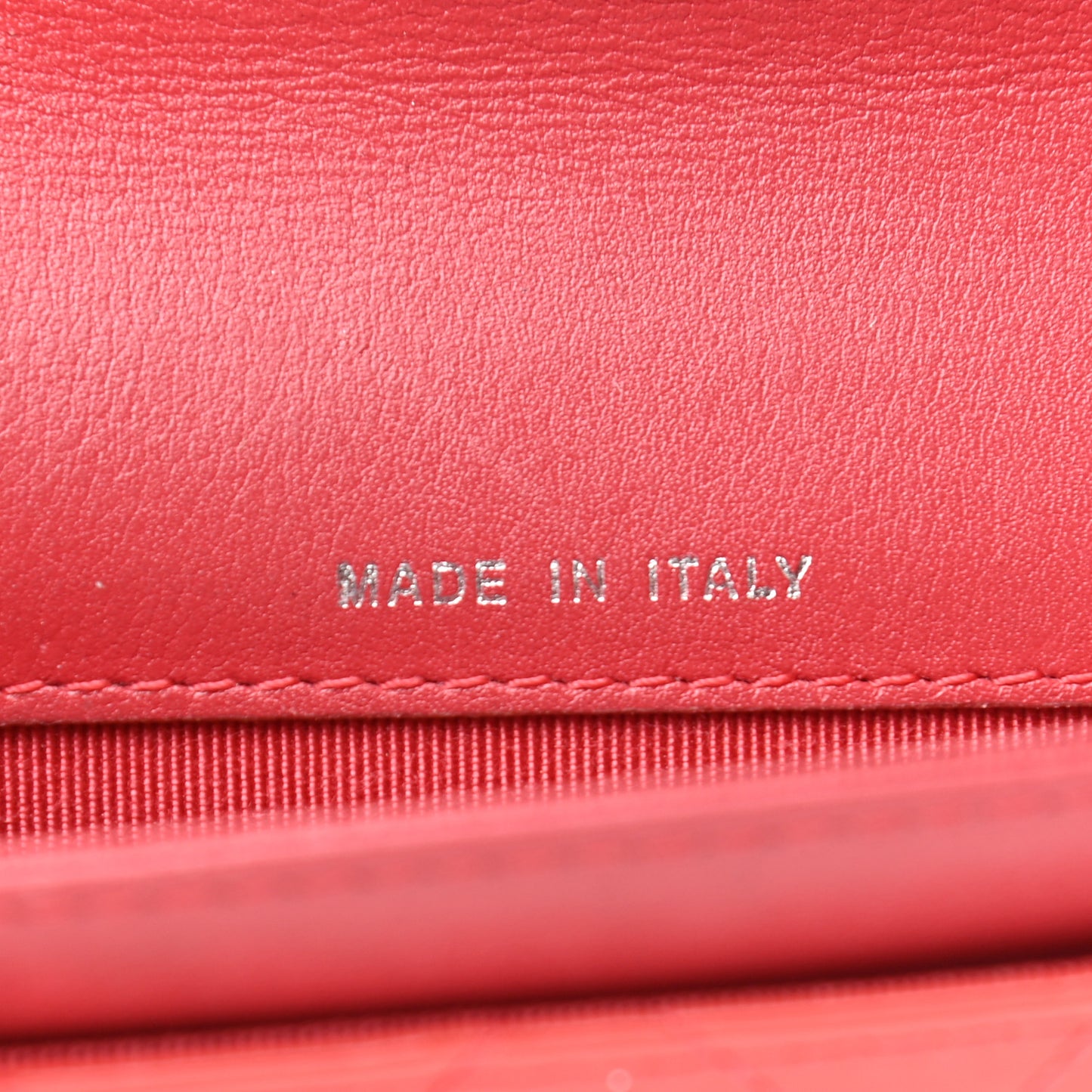 Patent Quilted Card Holder Wallet Coral