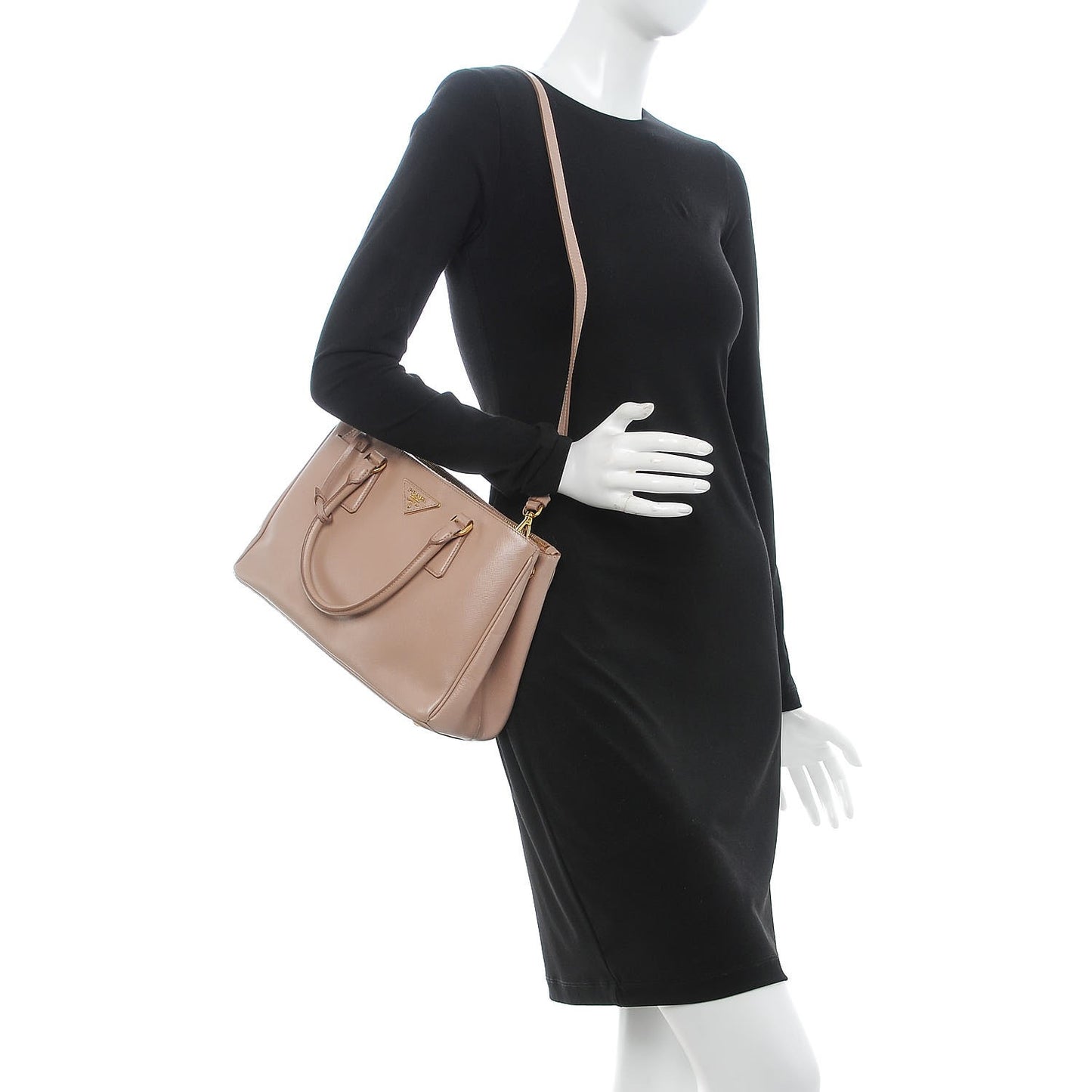 Saffiano Small Galleria Double Zip Tote Cammeo