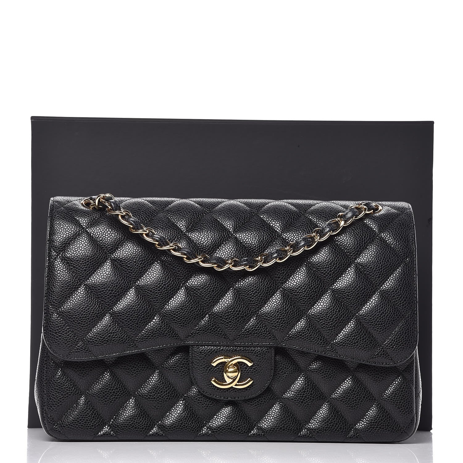 Chanel Caviar Quilted Jumbo Double Flap Black 10 of 10