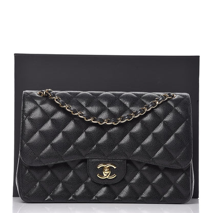 Chanel Caviar Quilted Jumbo Double Flap Black 10 of 10