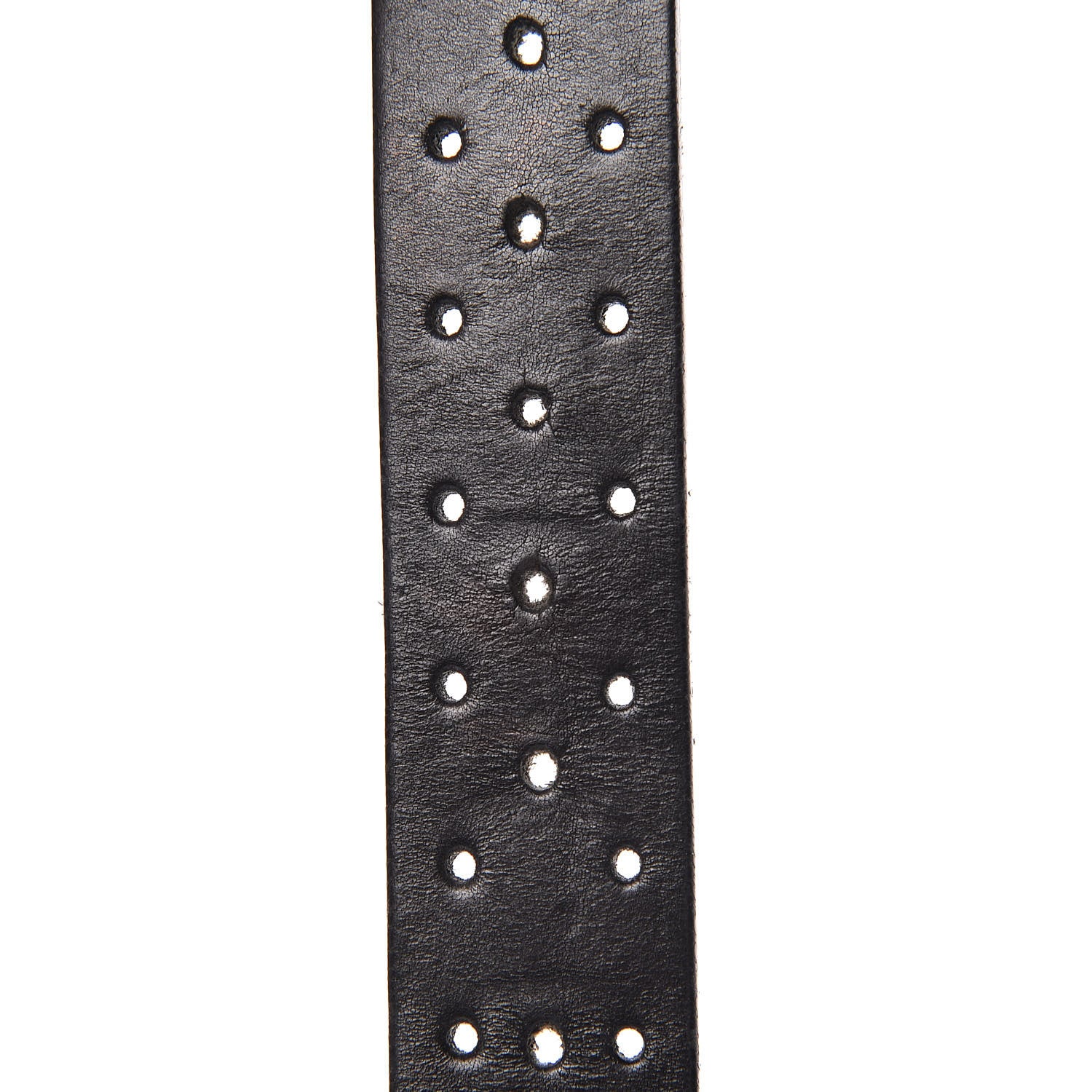 Gucci Calfskin Perforated Interlocking G Belt 75 30 Black 5 of 6