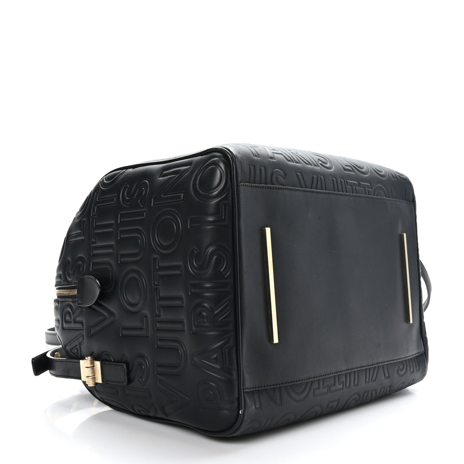 Louis Vuitton Calfskin Embossed Speedy Cube 30 Black 4 of 9