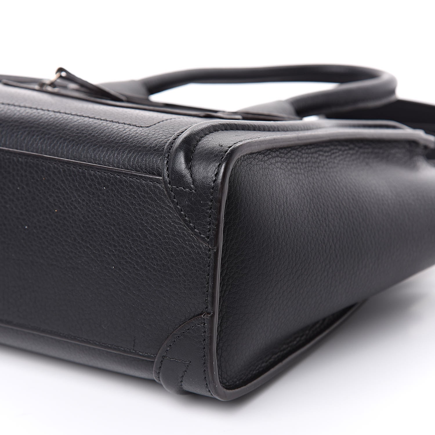 Celine Drummed Calfskin Nano Luggage Black 9 of 9