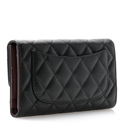 Chanel Caviar Quilted Large Flap Wallet Black 3 of 13