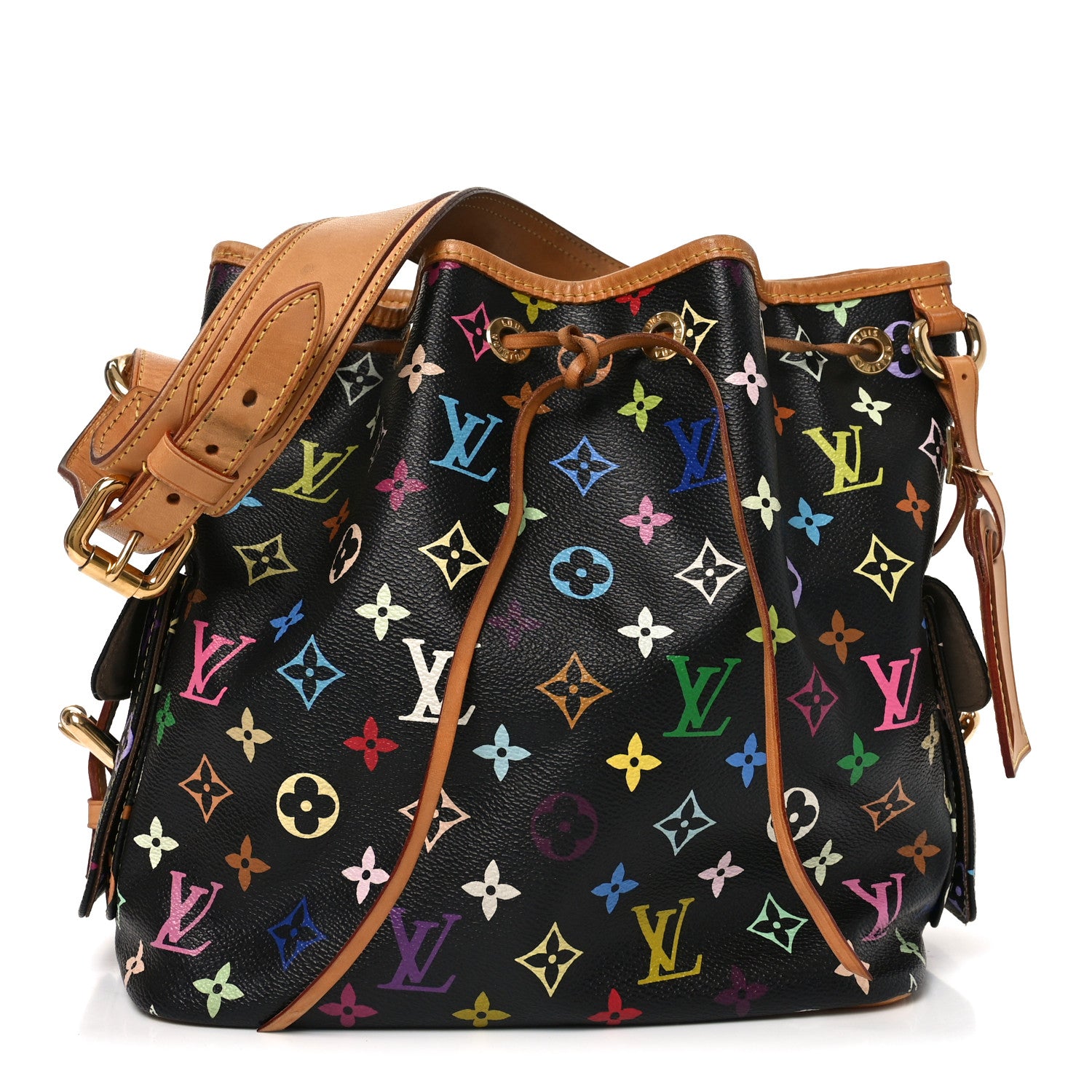 Louis Vuitton Monogram Multicolor Petit Noe Black 1 of 9