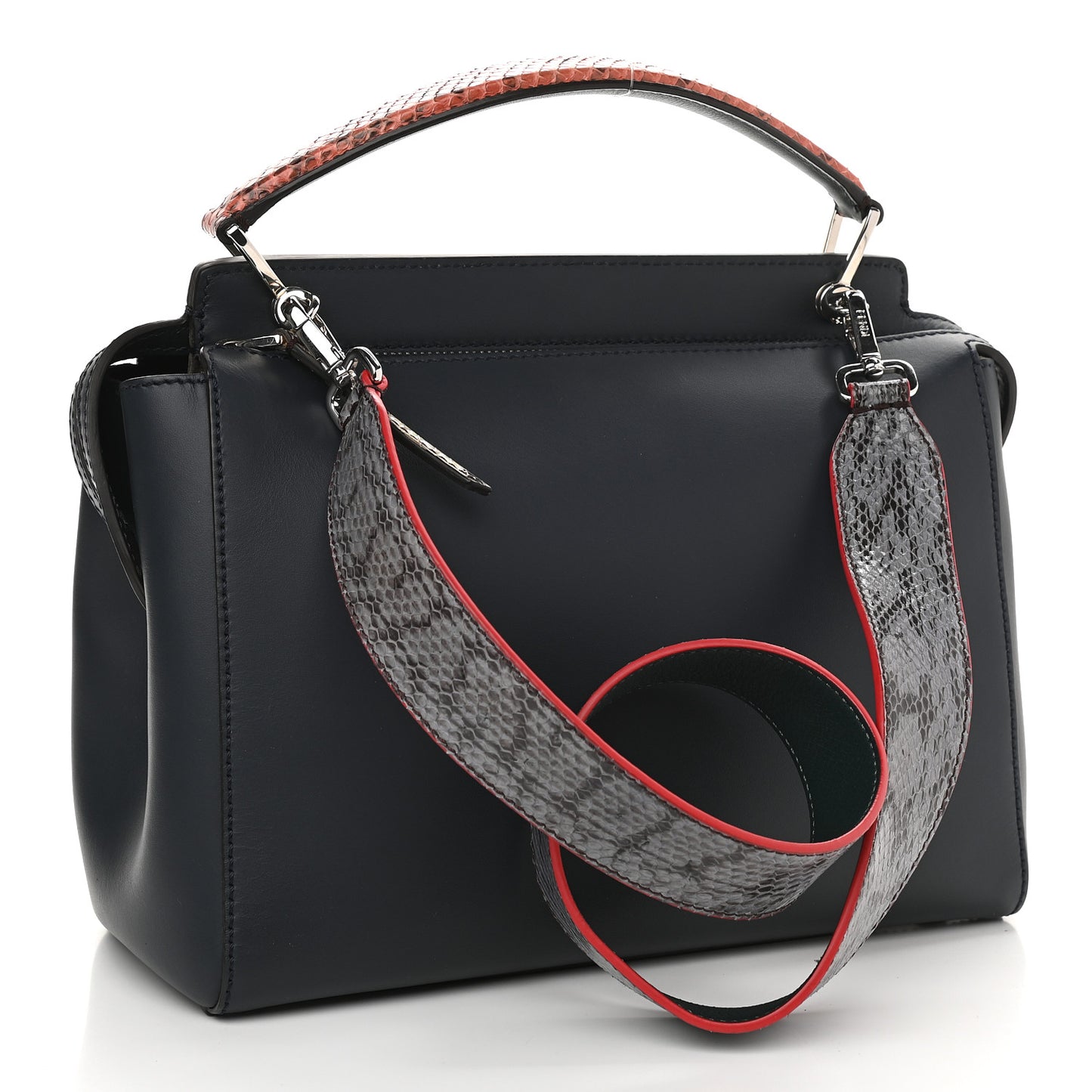 Vitello Baltico Dolce Elaphe DotCom Satchel Lavagna Ortensia Multicolor