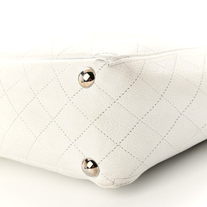 Chanel Caviar Stitched CC Pocket Tote White 10 of 13