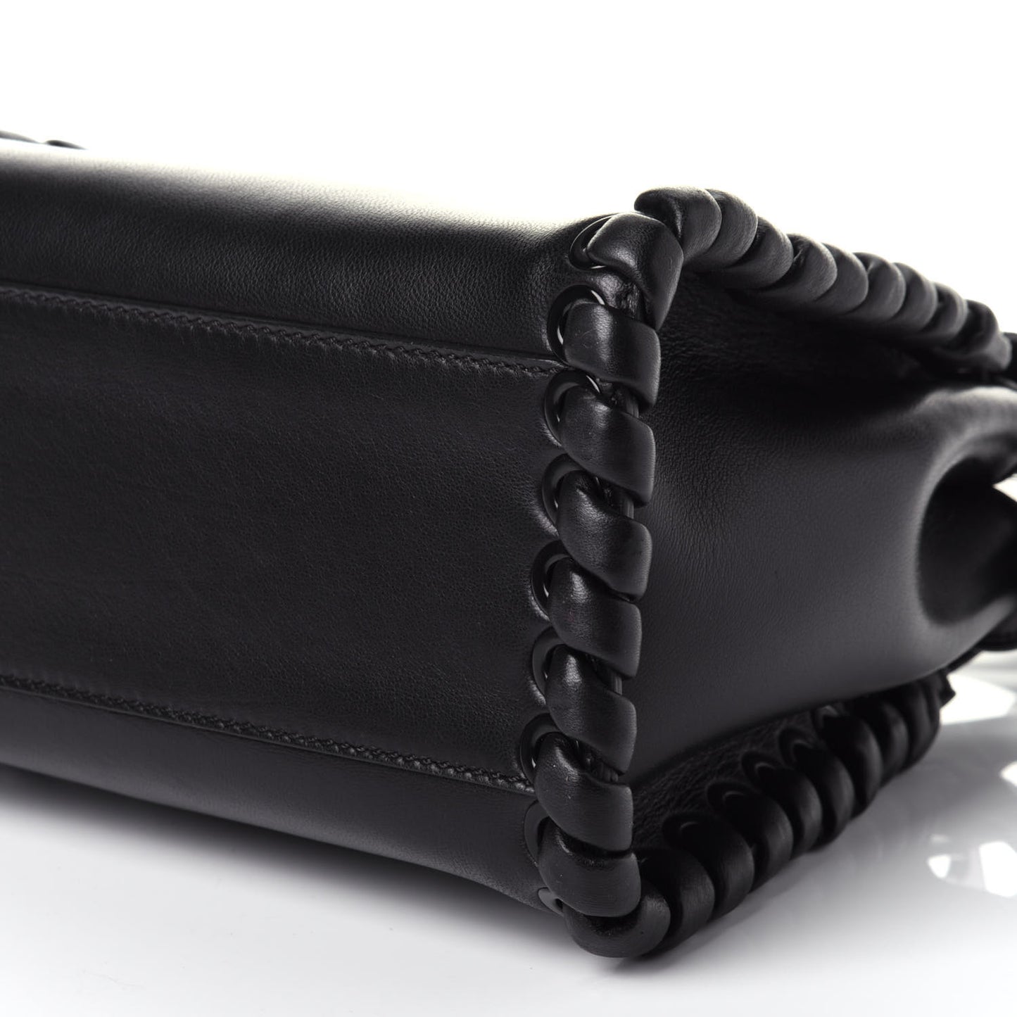 Nappa Lace Up Mini Peekaboo Iconic Satchel Black