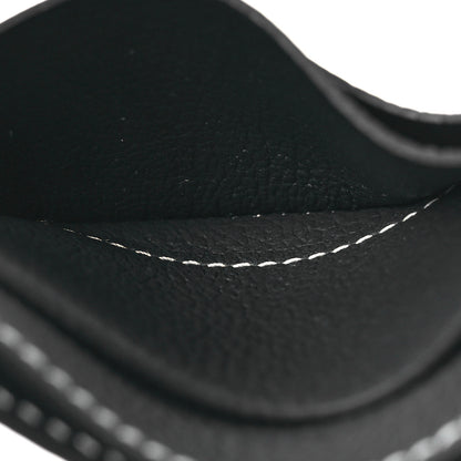 Hermes Evergrain H Sellier Card Holder Black 7 of 10