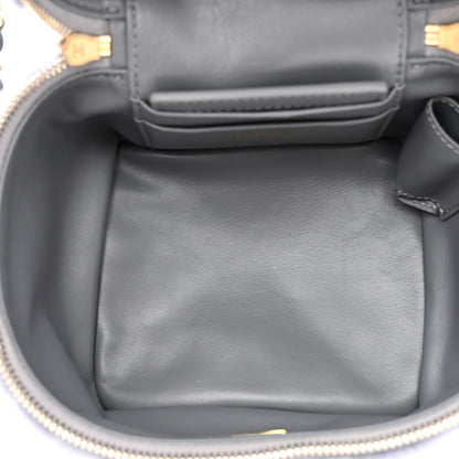 Chanel Shearling Lambskin Quilted Small Vanity Case Grey 5 of 10
