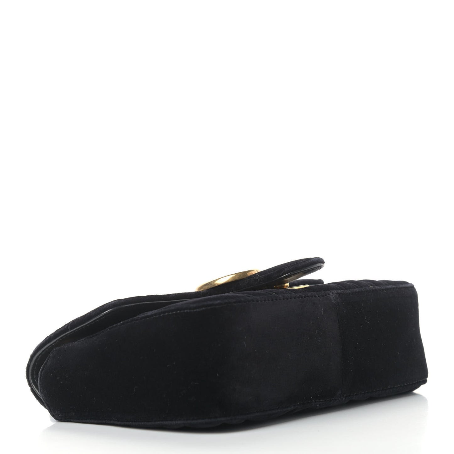 Velvet Matelasse Mini GG Marmont Shoulder Bag Black