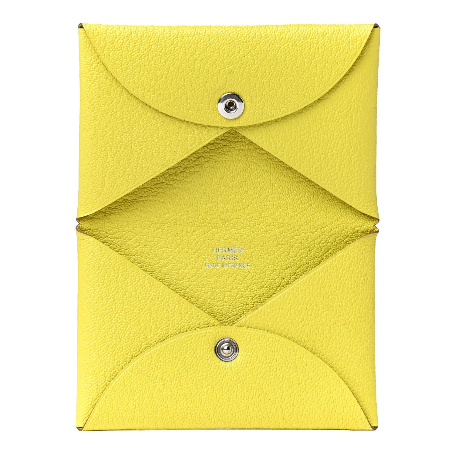Hermes Chevre Mysore Calvi Card Case Lime 4 of 4
