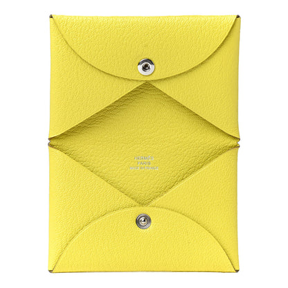 Hermes Chevre Mysore Calvi Card Case Lime 4 of 4