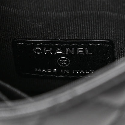 Chanel Lambskin Quilted Mini Trendy CC Clutch With Chain So Black 6 of 11