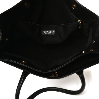 Chanel Calfskin Cerf Executive Shopper Tote Black 5 of 16