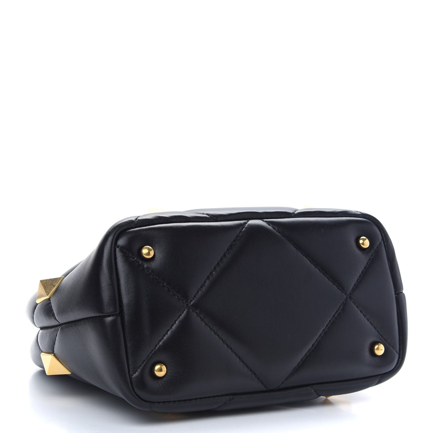 Nappa Small Roman Stud The Handle Bag Black
