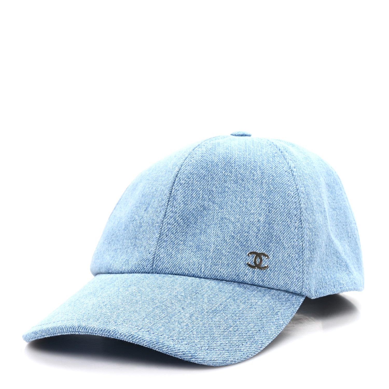 Chanel Denim CC Cap Hat Blue 1 of 8