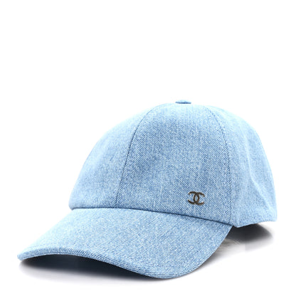 Chanel Denim CC Cap Hat Blue 1 of 8