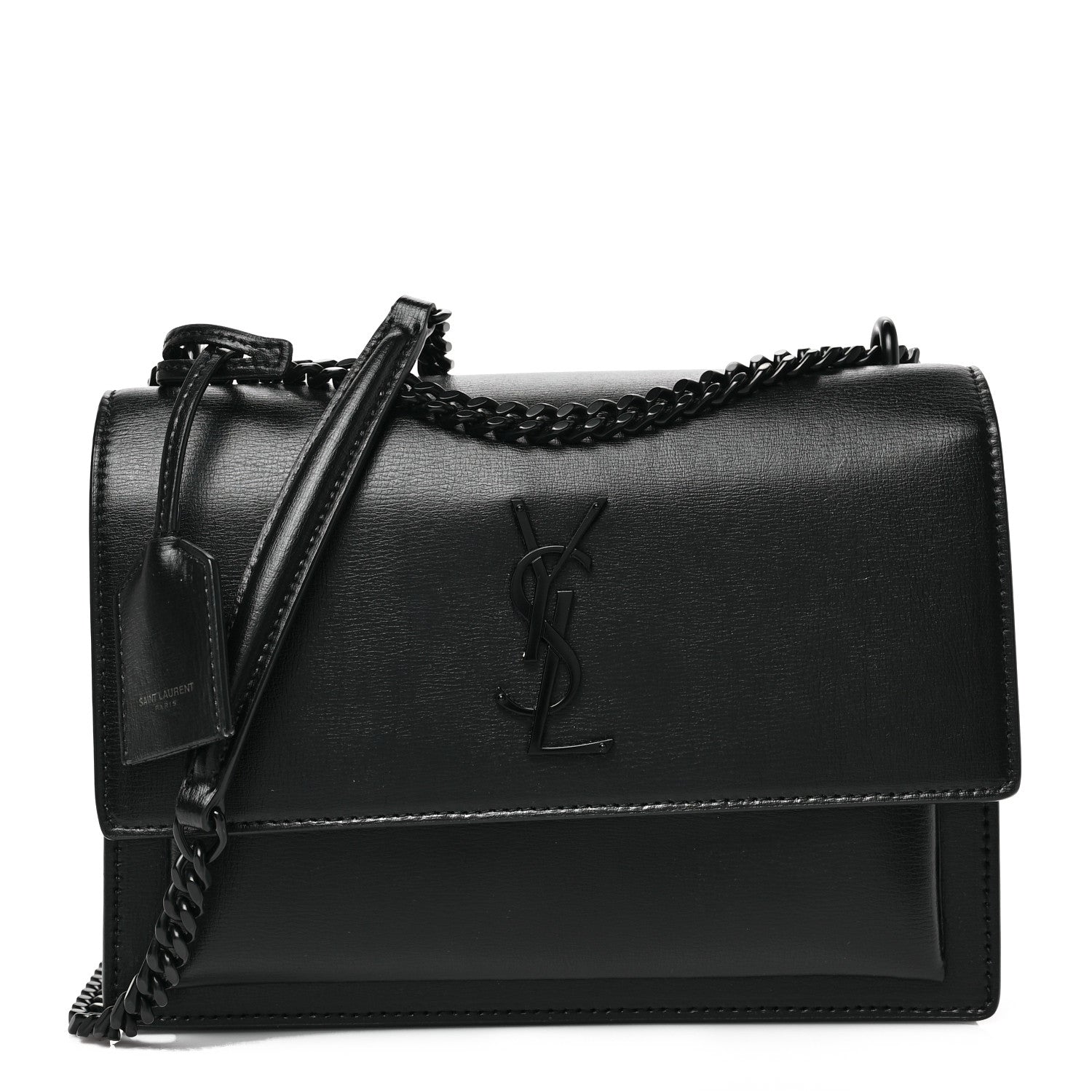 Saint Laurent Calfskin Medium Monogram Monochrome Sunset Black 1 of 7