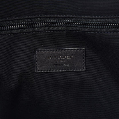 Saint Laurent Glitter Canvas City Gym Duffle Bag Black 5 of 10