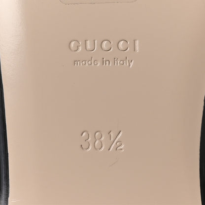 Gucci Monogram Jumbo GG Malaga Kid Womens Princetown Slippers 38.5 Camel Ebony New Acero Beige 7 of 9