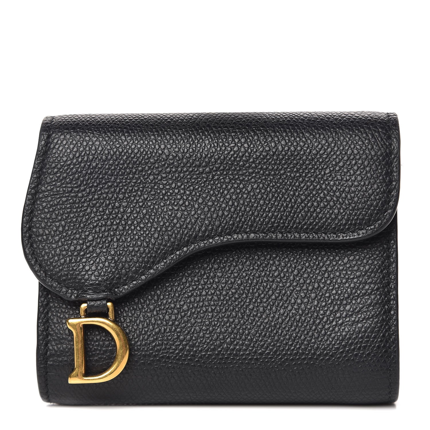 Christian Dior Calfskin Saddle Card Holder Black 1 of 8