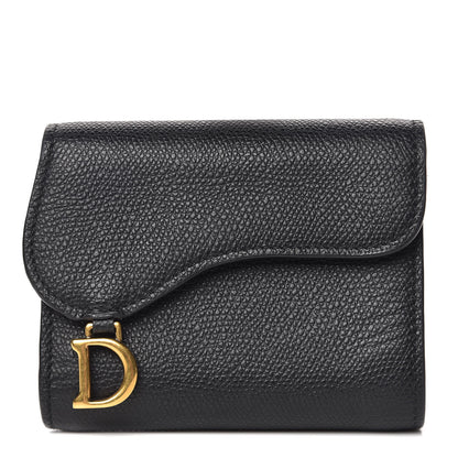 Christian Dior Calfskin Saddle Card Holder Black 1 of 8