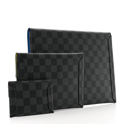Louis Vuitton Damier Graphite Alpha Triple Pochette 3 of 10