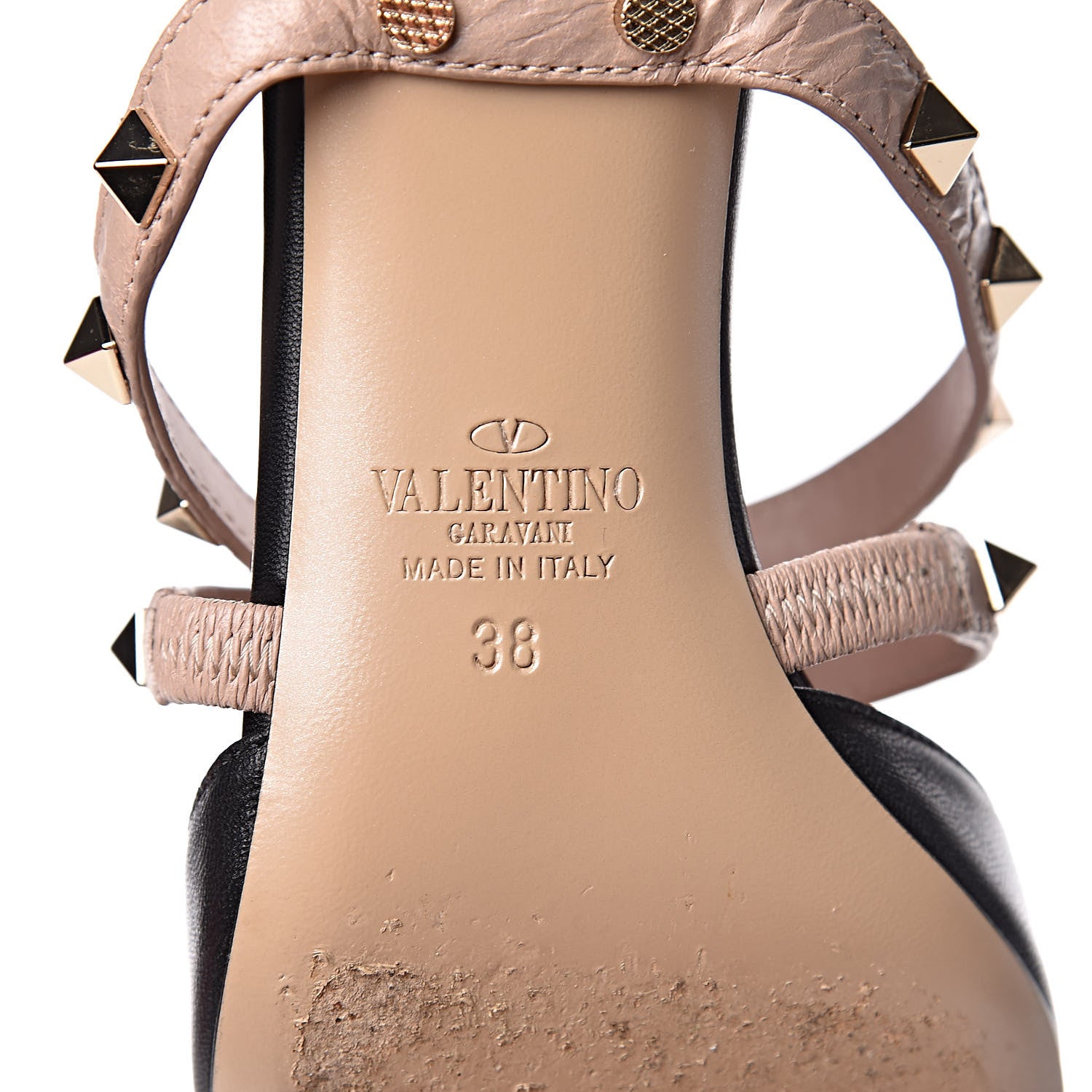 Valentino Garavani Nappa Rockstud Criss Cross 55mm Mules 38 Black Poudre 7 of 13