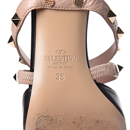 Valentino Garavani Nappa Rockstud Criss Cross 55mm Mules 38 Black Poudre 7 of 13