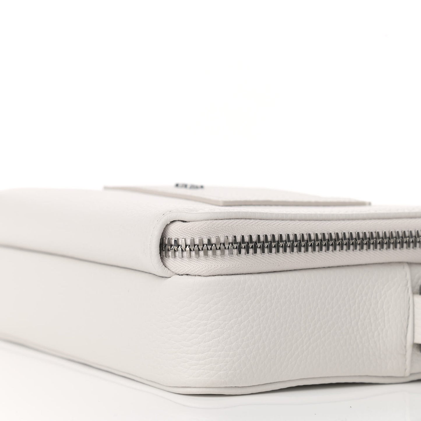 Grained Calfskin Pouch Shoulder Bag Beige