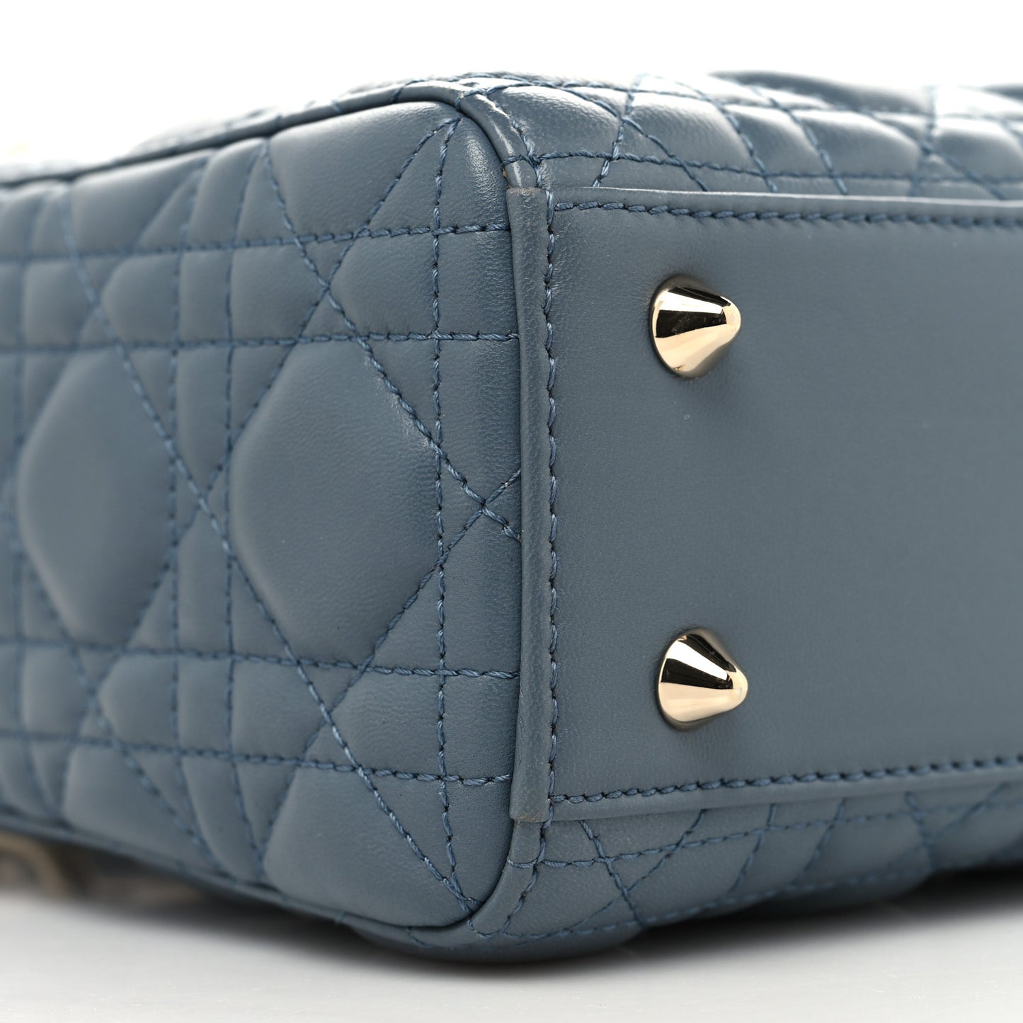 Lambskin Cannage Small Lucky Badges My Lady Dior Cloud Blue