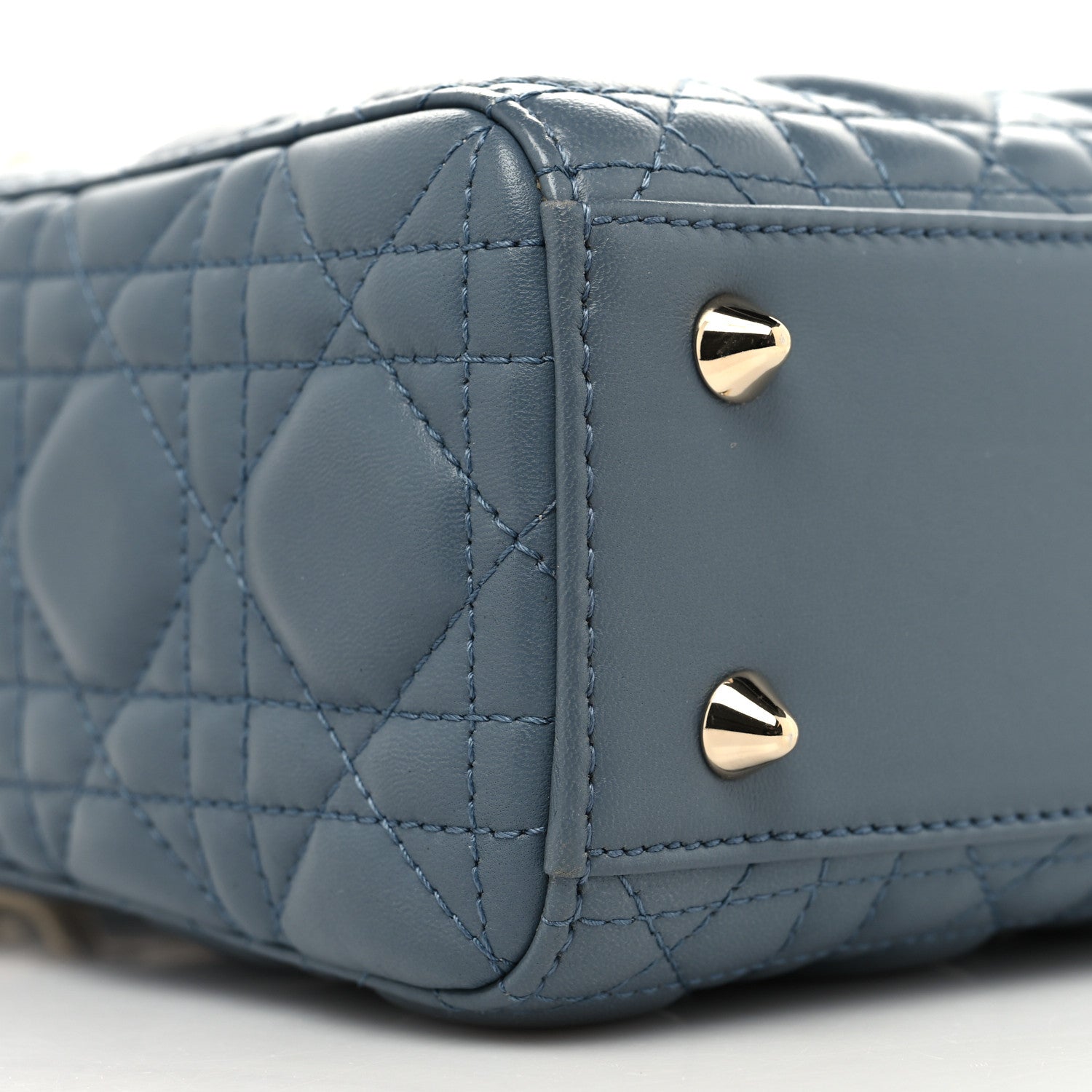 Christian Dior Lambskin Cannage Small Lucky Badges My Lady Dior Cloud Blue 8 of 12