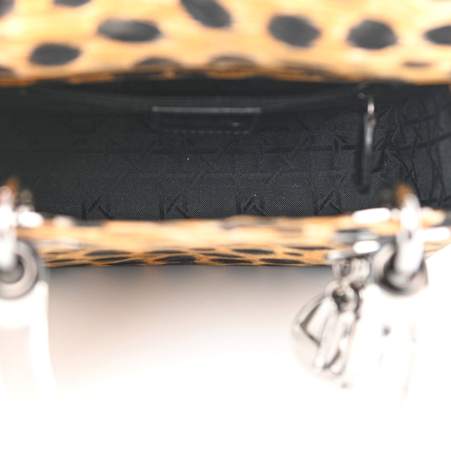 Canvas Leopard Printed Mini Lady Dior