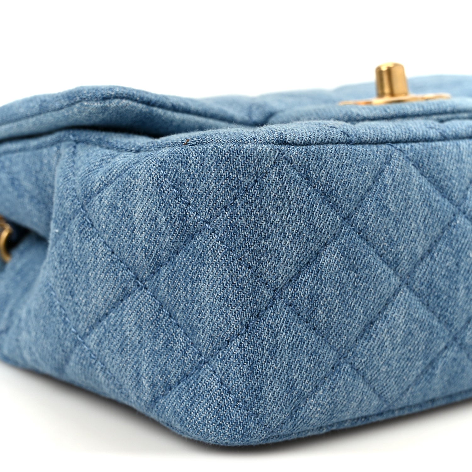 Chanel Denim Quilted Mini Pearl Crush Flap Blue 10 of 12