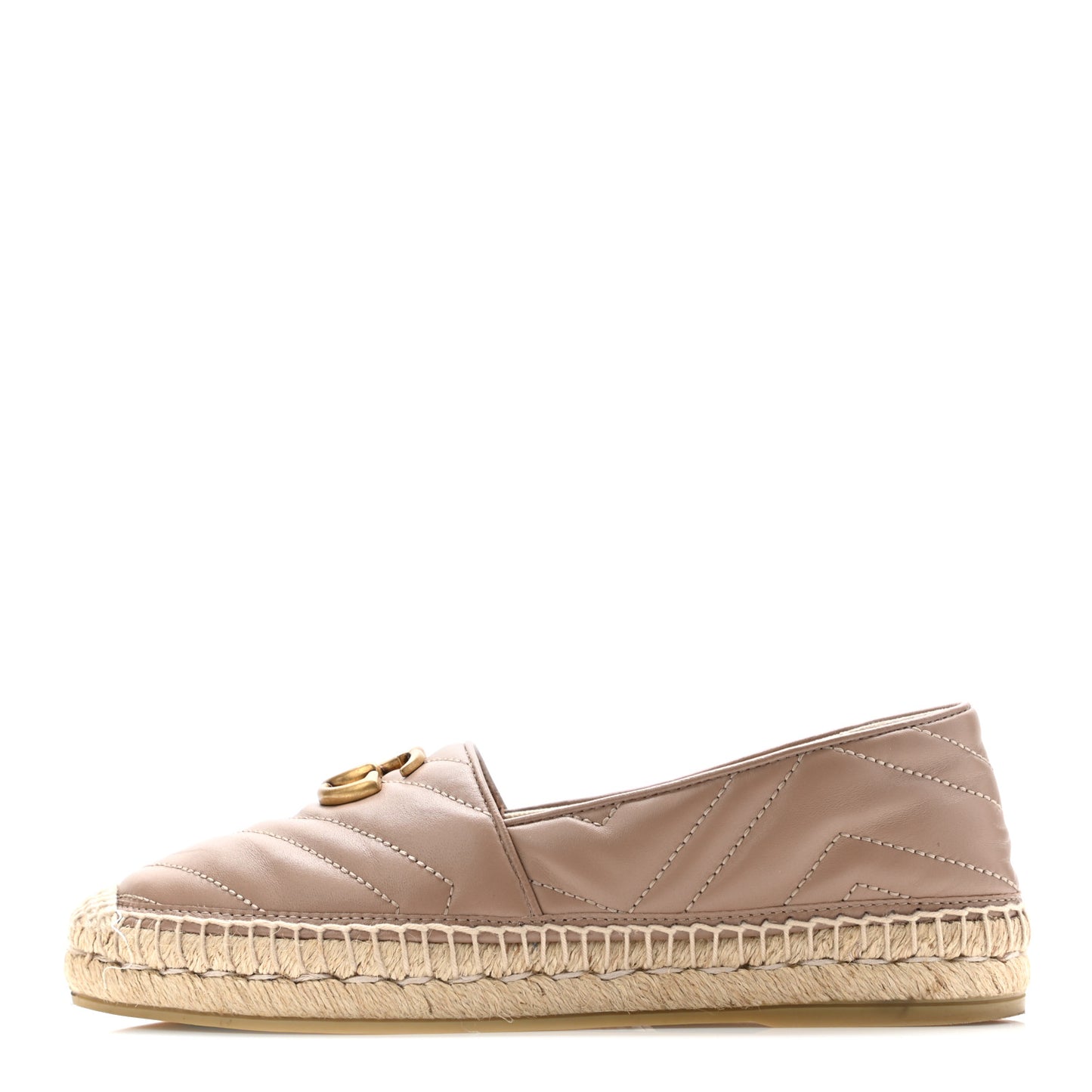 Nappa Matelasse GG Marmont Espadrilles 37.5 Porcelain Rose