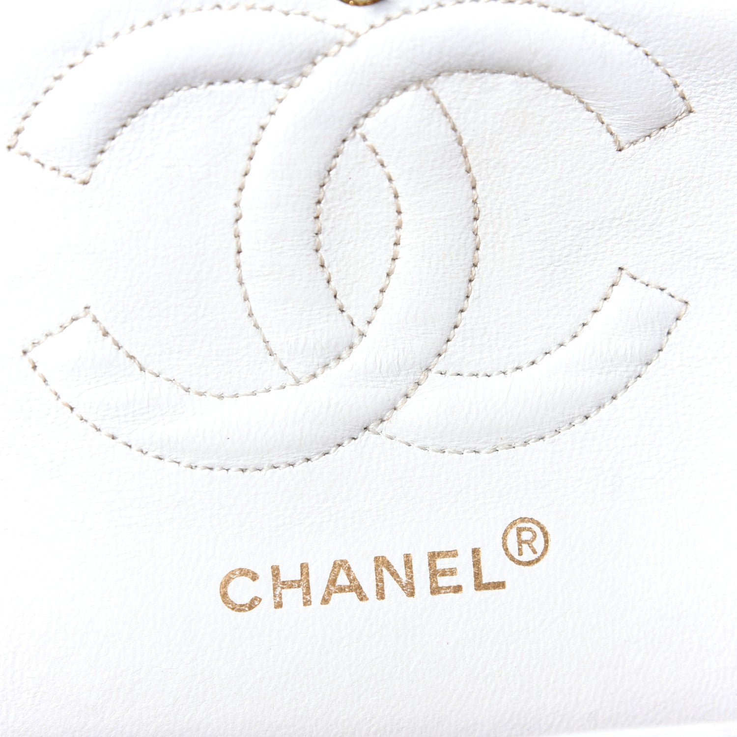 Chanel Lambskin Quilted Medium Double Flap White 6 of 14