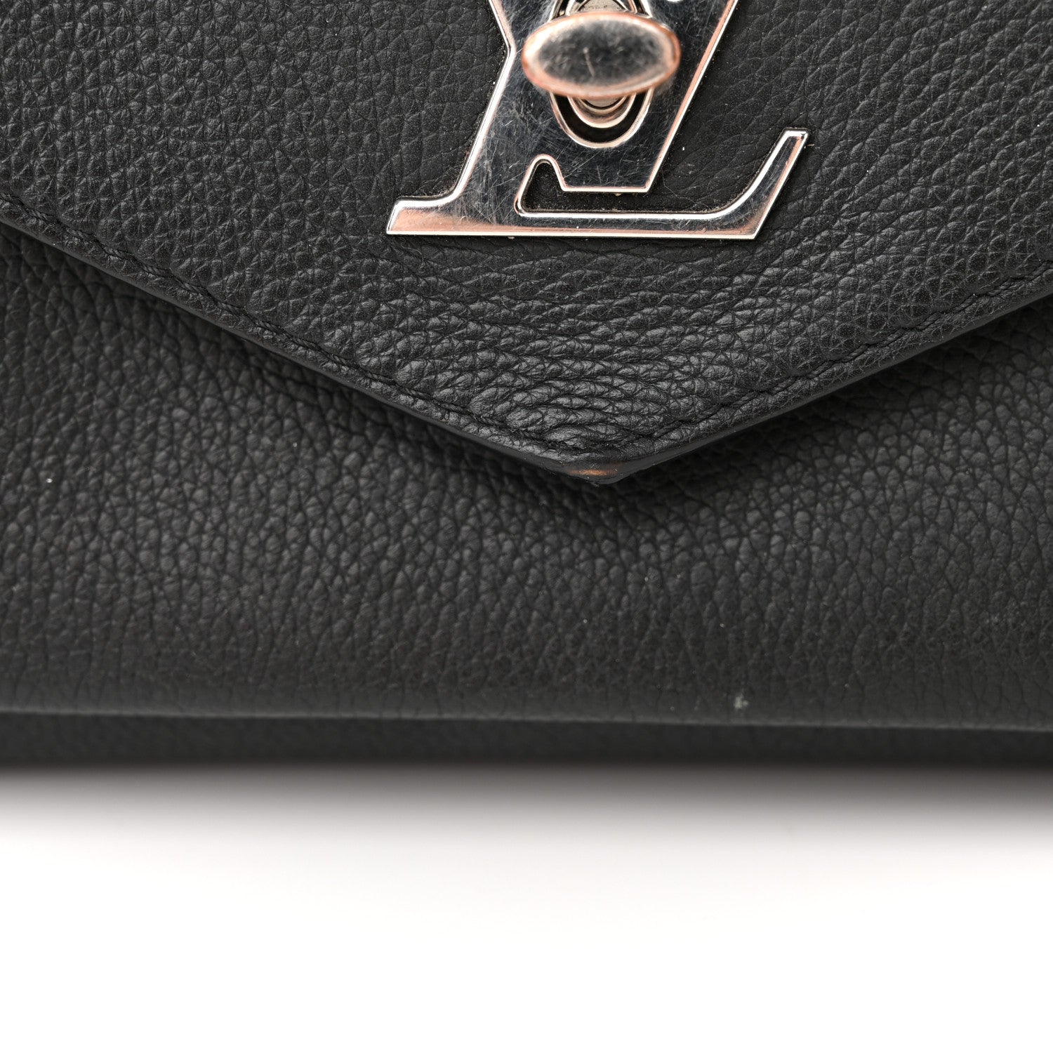 Louis Vuitton Soft Calfskin Mylockme Chain Bag BB Black 13 of 17
