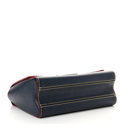 Louis Vuitton Epi Twist Shoulder Bag MM Indigo Piment 4 of 10