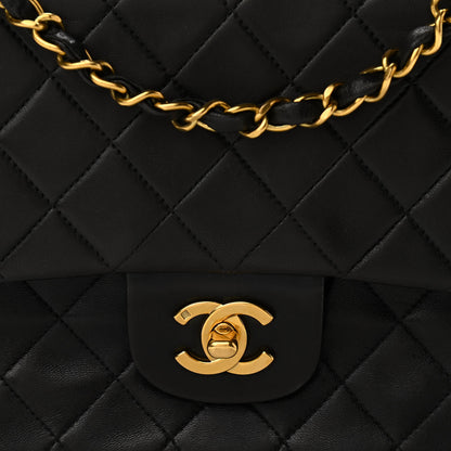 Chanel Lambskin Quilted Medium Double Flap Black 8 of 10