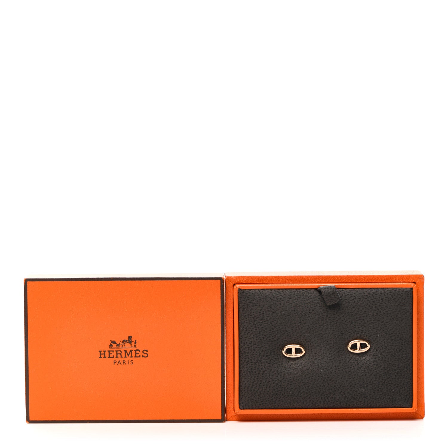 Hermes 18K Rose Gold TPM Farandole Stud Earrings 4 of 4