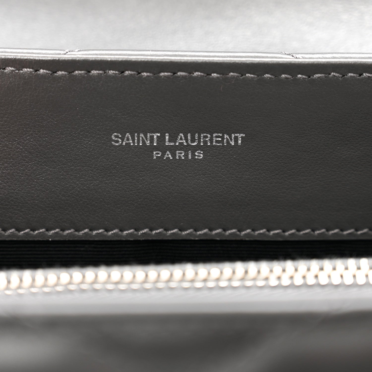 Saint Laurent Calfskin Y Quilted Monogram Small Loulou Chain Satchel Storm 7 of 10