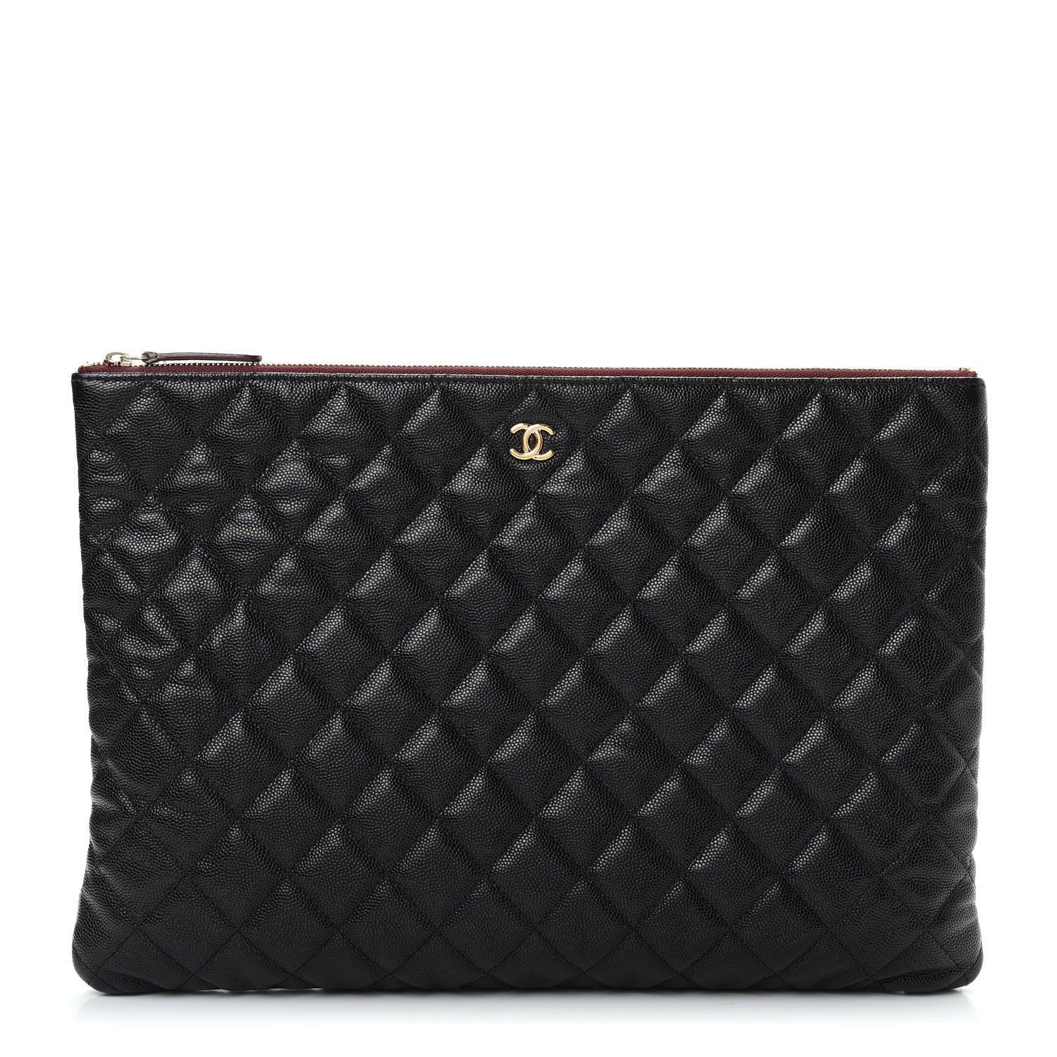 Chanel Caviar Quilted Large Cosmetic Case Black 1 of 8