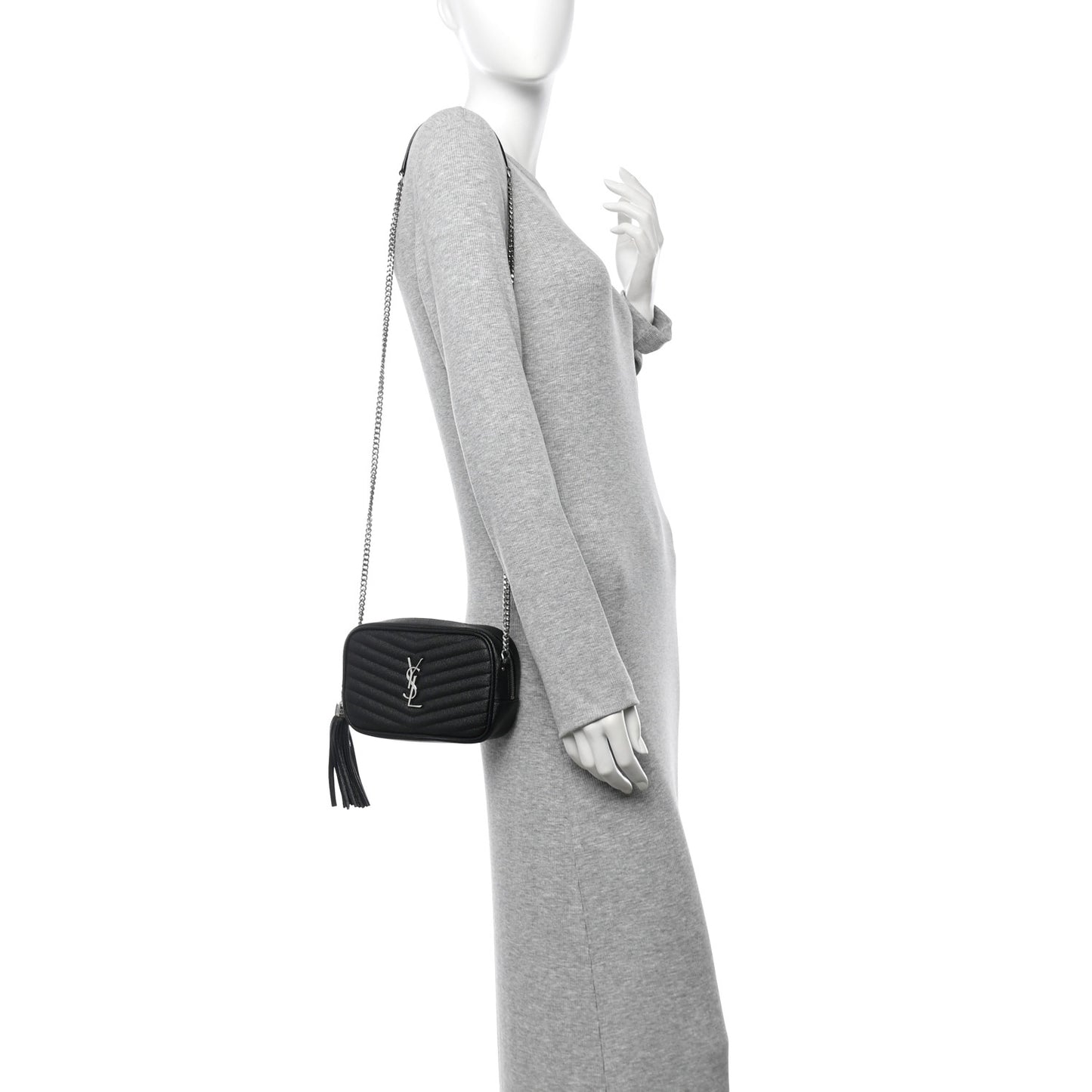 Grain De Poudre Matelasse Monogram Mini Lou Camera Bag Black