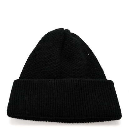 Chanel Cashmere CC Logo Beanie Hat Black Black 3 of 4