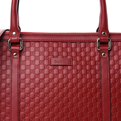 Gucci Soft Microguccissima Small Zippered Satchel Rosso 10 of 10