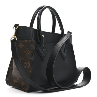 Louis Vuitton Calfskin Monogram On My Side PM Black 3 of 10
