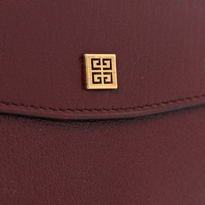 Givenchy Goatskin Diamond Quilted GV3 Medium Wallet Aubergine 6 of 12