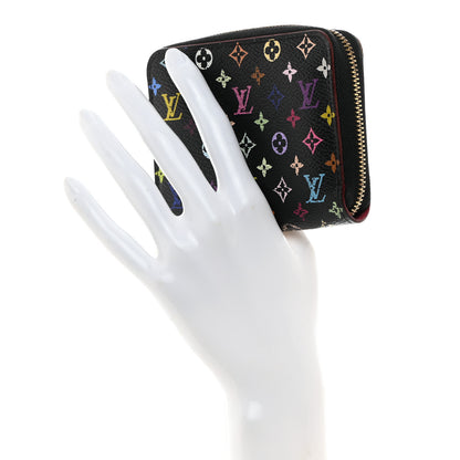 Louis Vuitton Monogram Multicolor Zippy Coin Purse Black Grenade 2 of 8